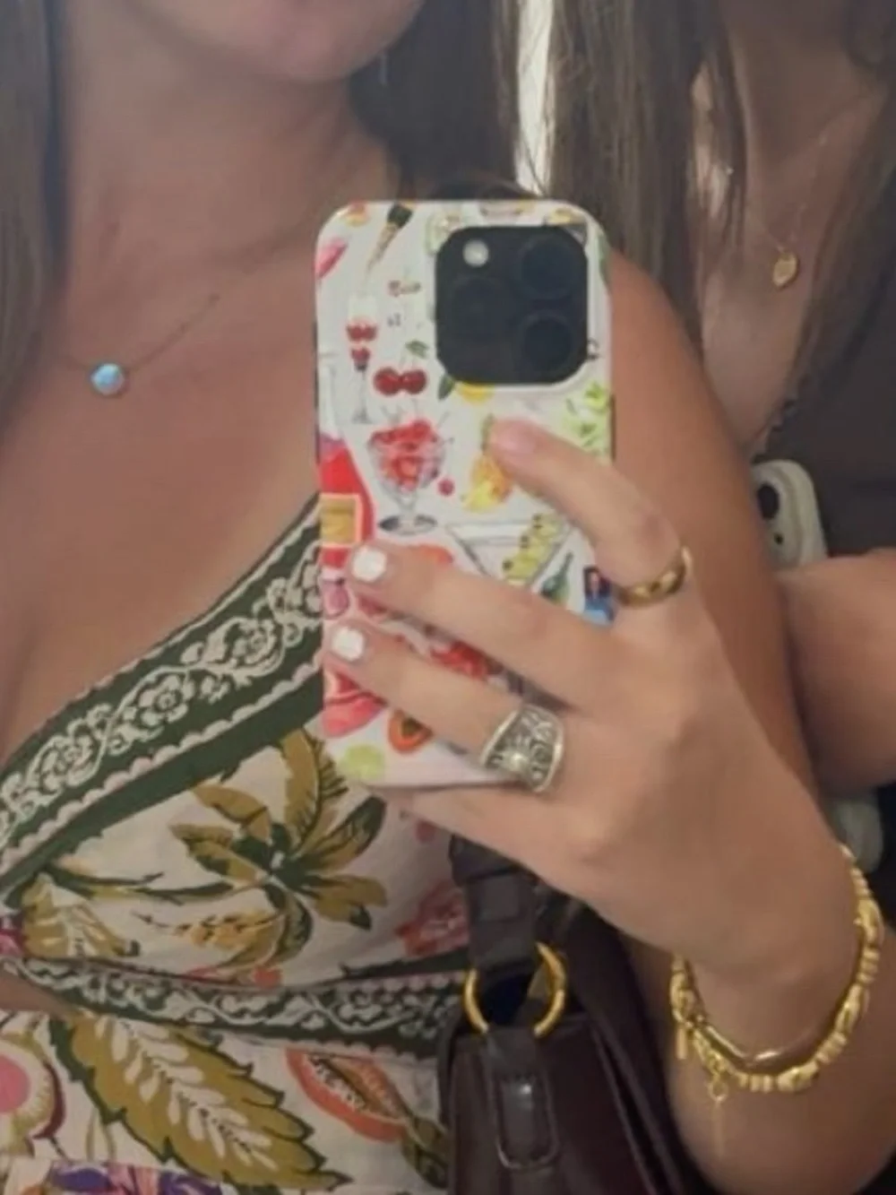 iPhone 15 Pro Cocktail Pattern Phone Case